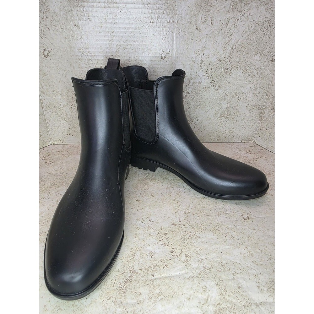 Chelsea Waterproof Ankle Boots Women Sz 8 Casual Comfort Black Outdoor Rain Shoe